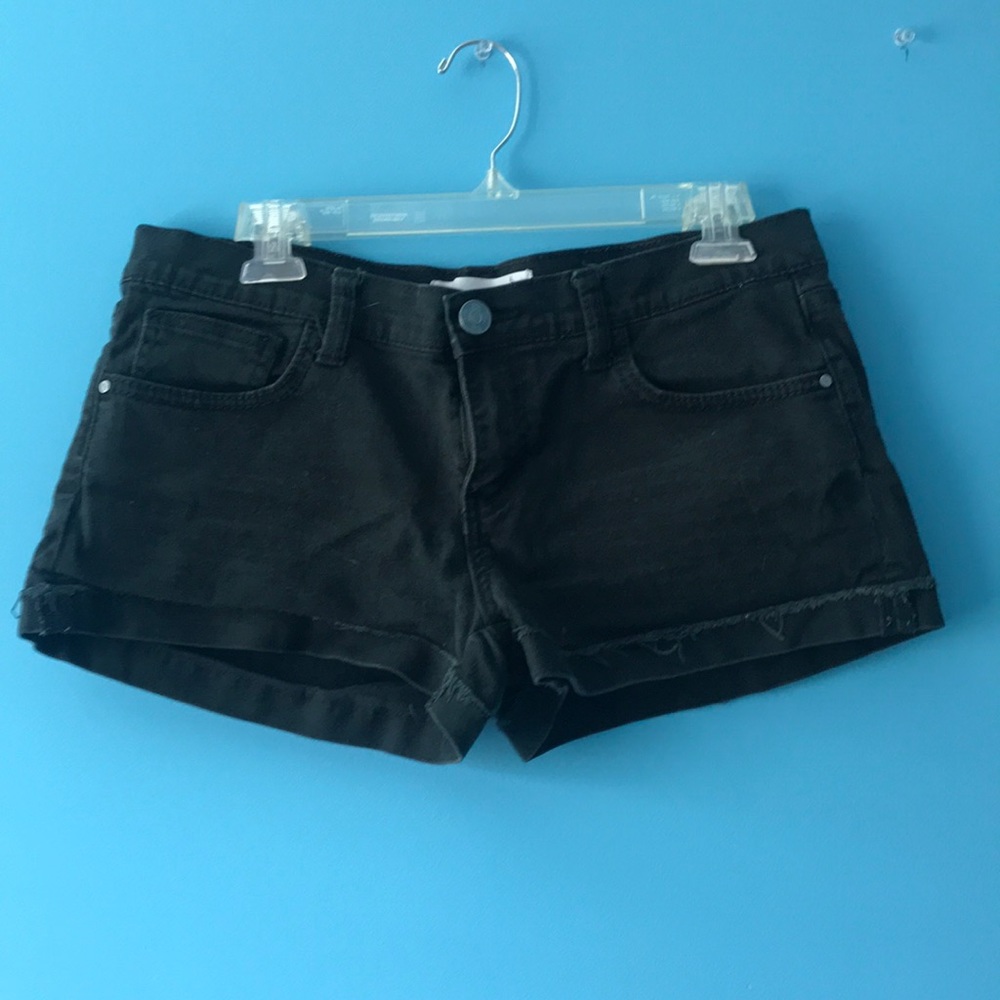 Black Jean Shorts